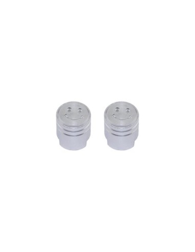 Smile Face Piston Valve Caps Chrome Schrader...